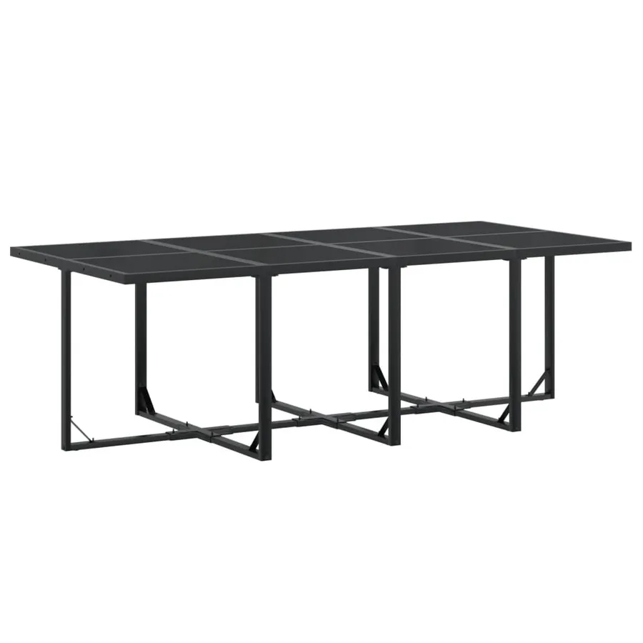 Ensemble à manger de jardin 13 pcs noir textilène - 3