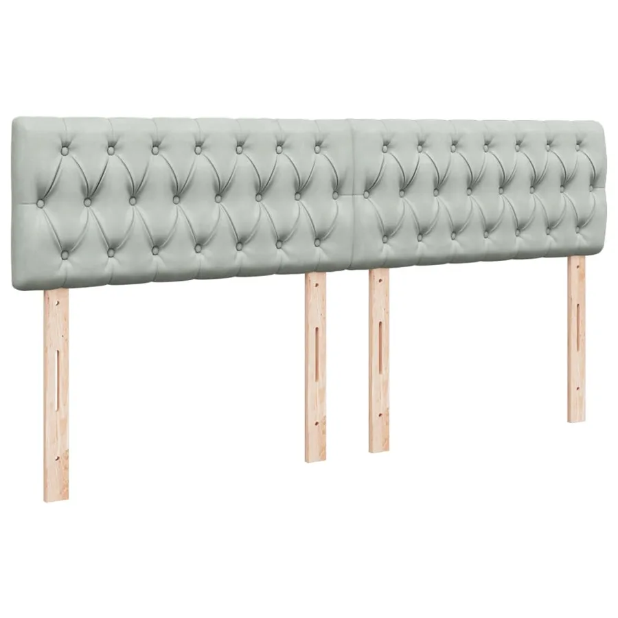 Sommier à lattes de lit et matelas Gris clair 200x200cm Velours - 8