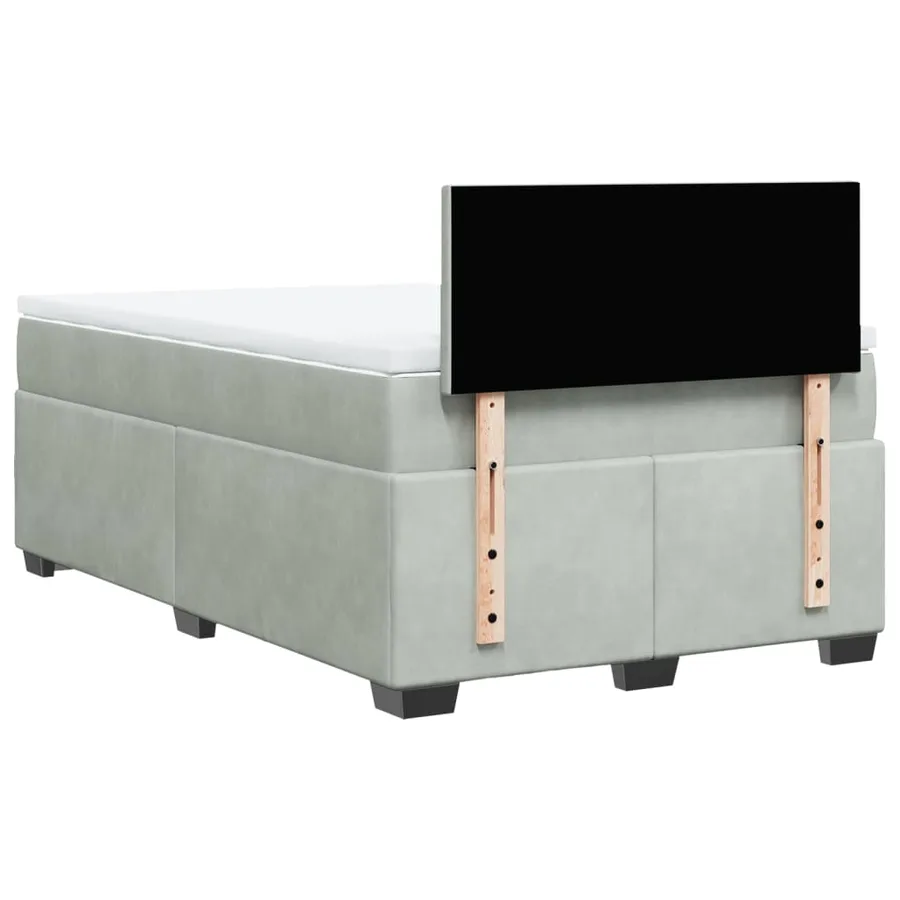 Sommier à lattes de lit et matelas Gris clair 120x200cm Velours - 12