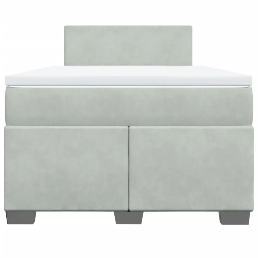 Sommier à lattes de lit et matelas Gris clair 120x200cm Velours - 6