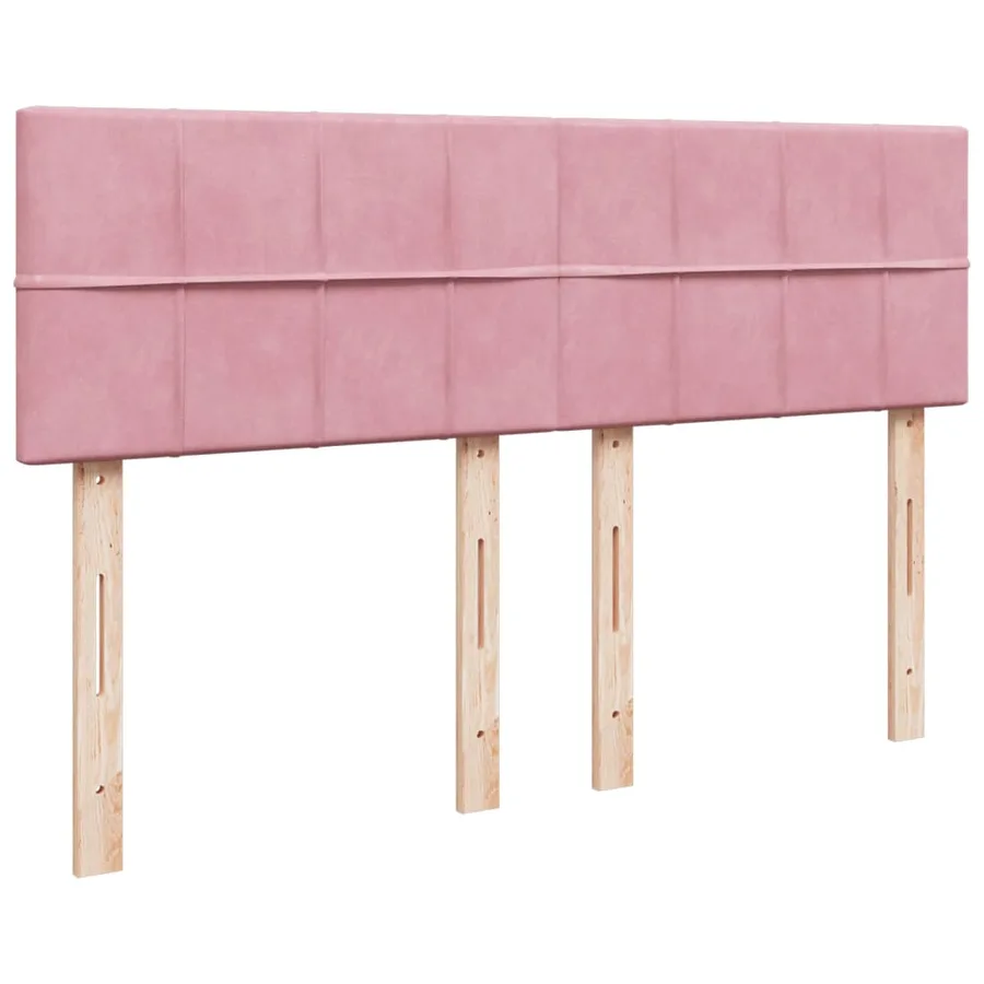 Sommier à lattes de lit avec matelas Rose 140x190 cm Velours - 8