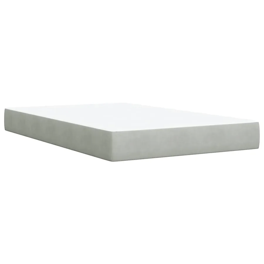 Sommier à lattes de lit et matelas Gris clair 120x200cm Velours - 6