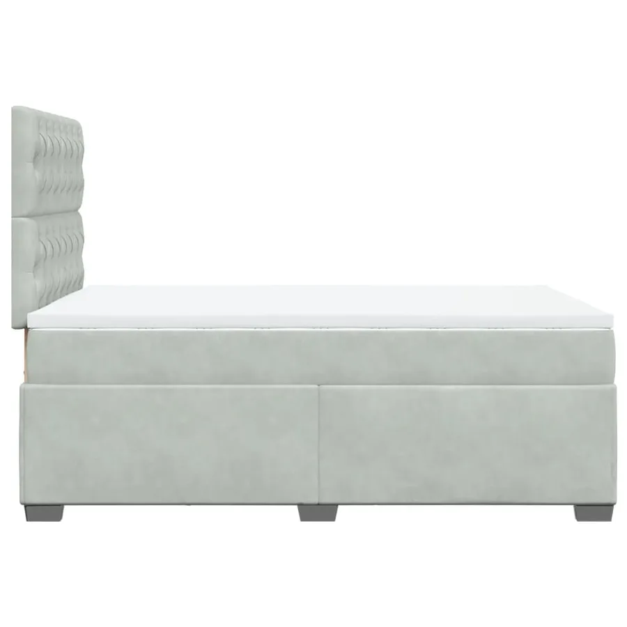 Sommier à lattes de lit et matelas Gris clair 120x200cm Velours - 9