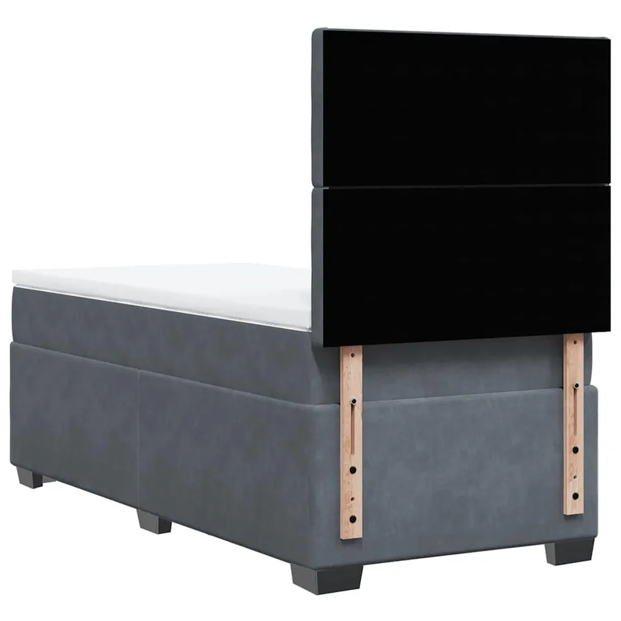 Sommier à lattes de lit avec matelas Gris foncé 100x200 cm - 13