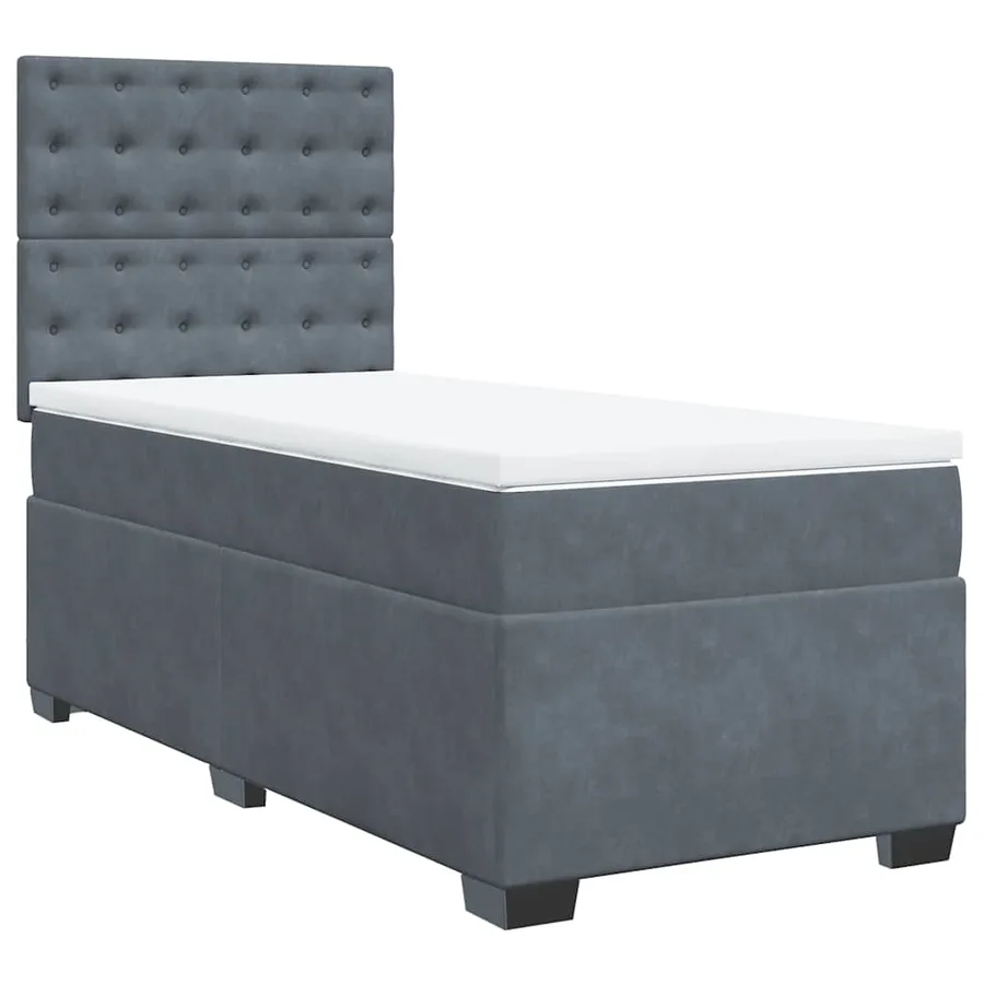 Sommier à lattes de lit avec matelas Gris foncé 100x200 cm - 6