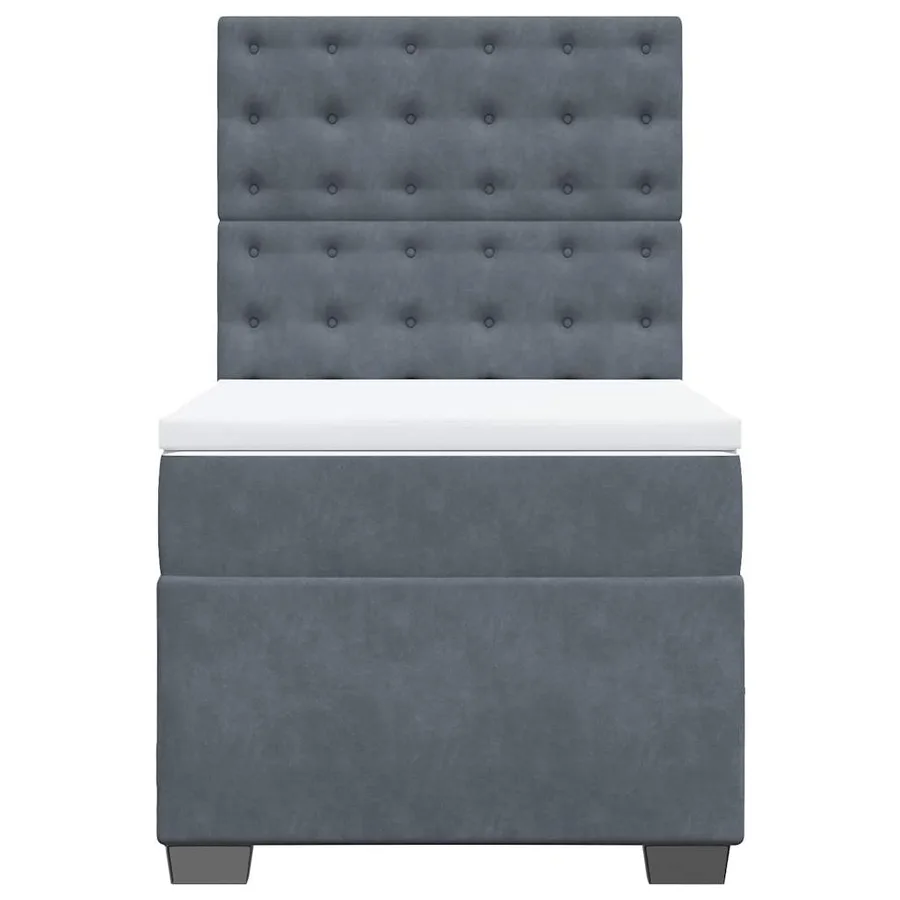 Sommier à lattes de lit avec matelas Gris foncé 100x200 cm - 7
