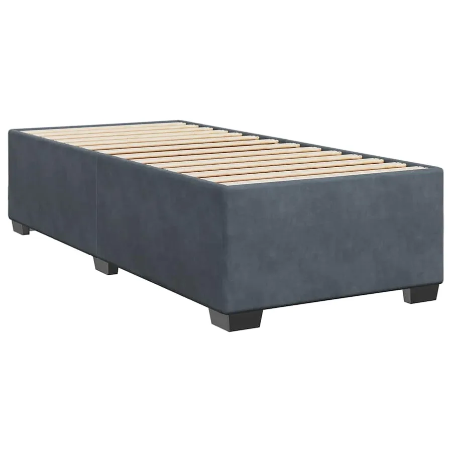 Sommier à lattes de lit avec matelas Gris foncé 100x200 cm - 9