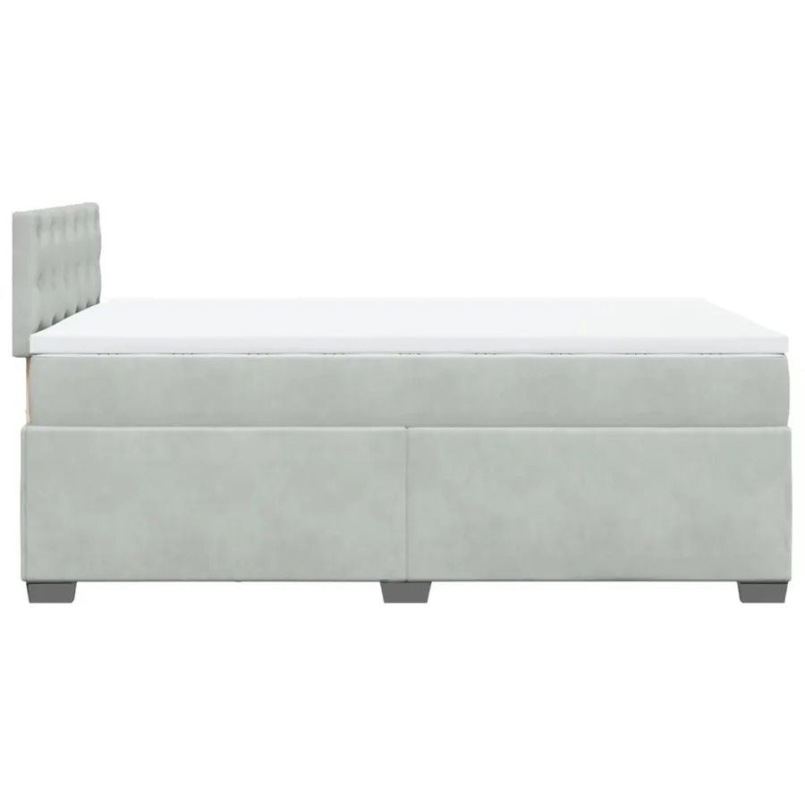Sommier à lattes de lit et matelas Gris clair 120x200cm Velours - 9