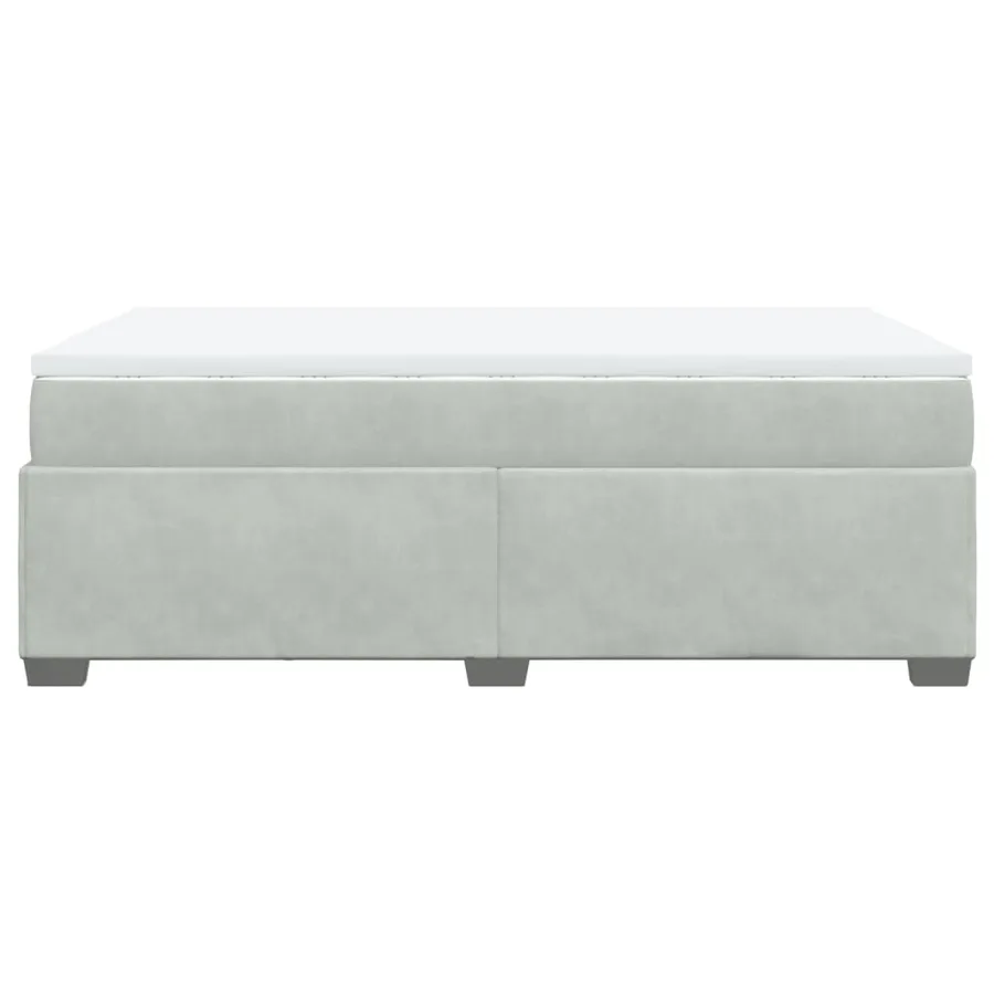 Sommier à lattes de lit et matelas gris clair 120x190cm velours - 8