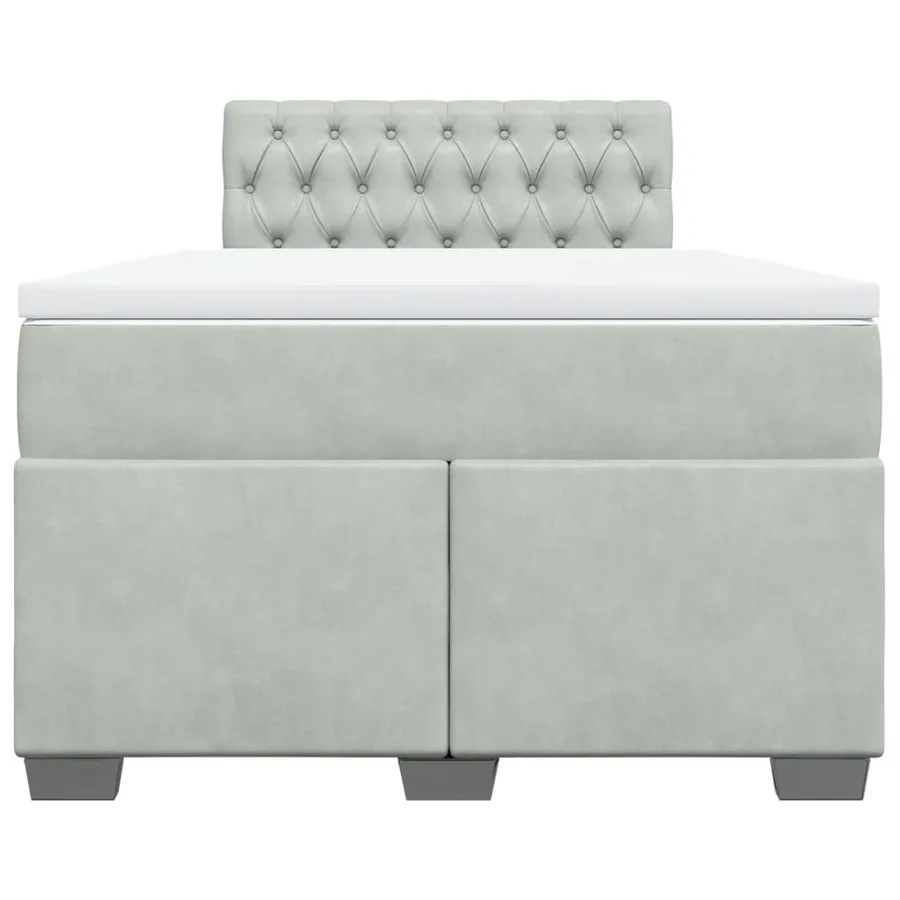 Sommier à lattes de lit et matelas Gris clair 120x200cm Velours - 6