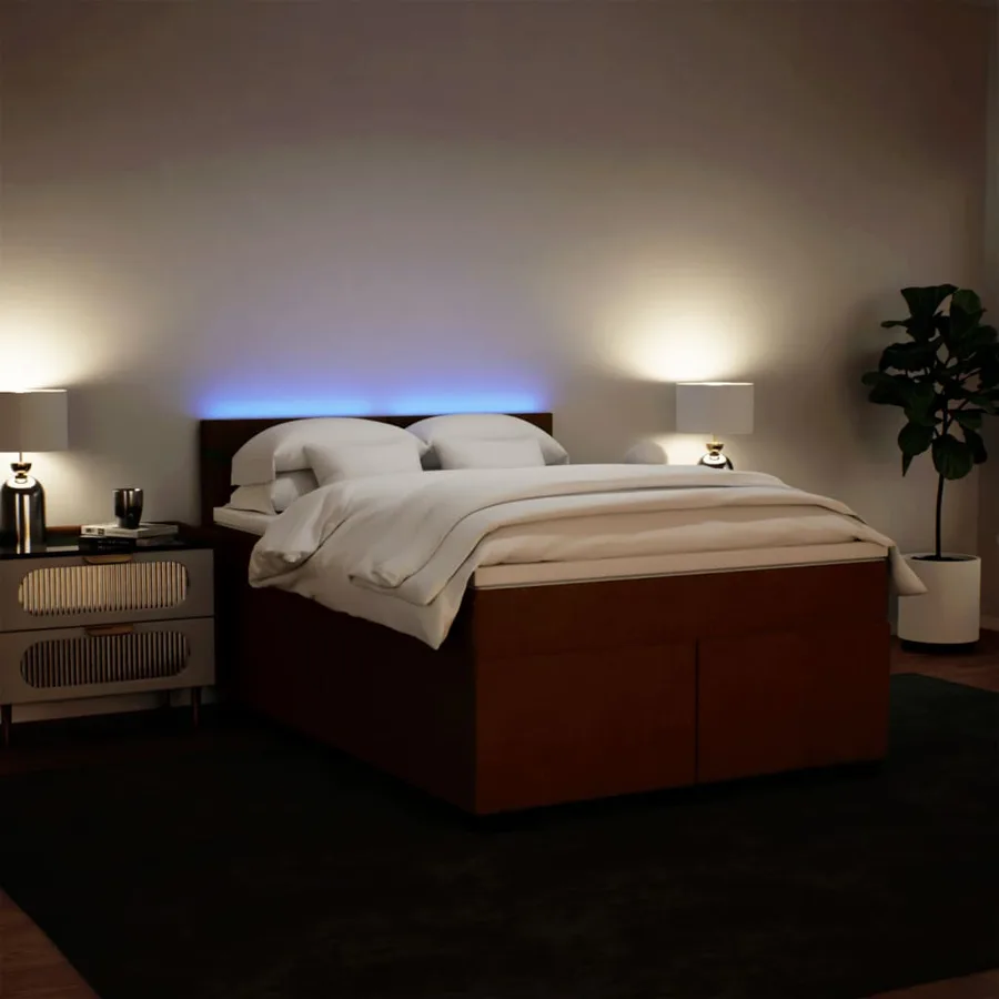 Sommier à lattes de lit avec matelas Rose 140x190 cm Velours - 5