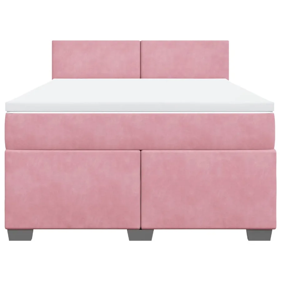 Sommier à lattes de lit avec matelas Rose 140x190 cm Velours - 6