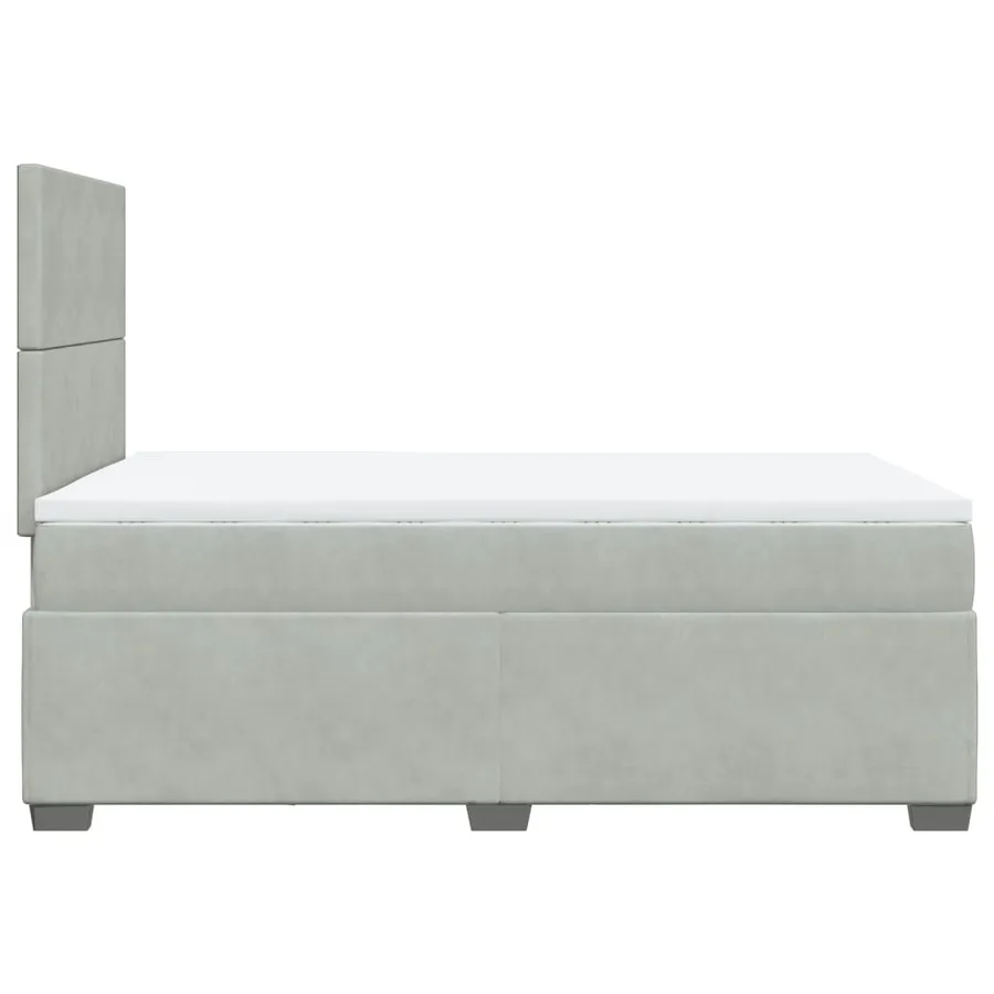 Sommier à lattes de lit et matelas Gris clair 120x200cm Velours - 9