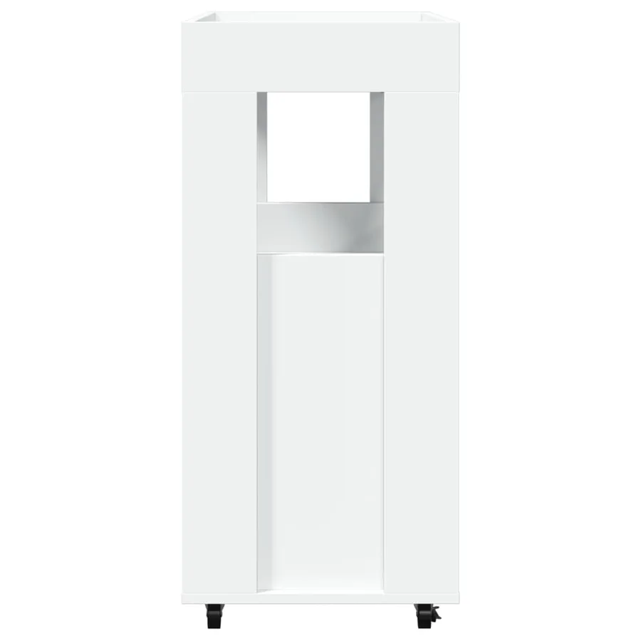 Chariot de bar blanc 60x39,5x89 cm bois d'ingénierie - 5