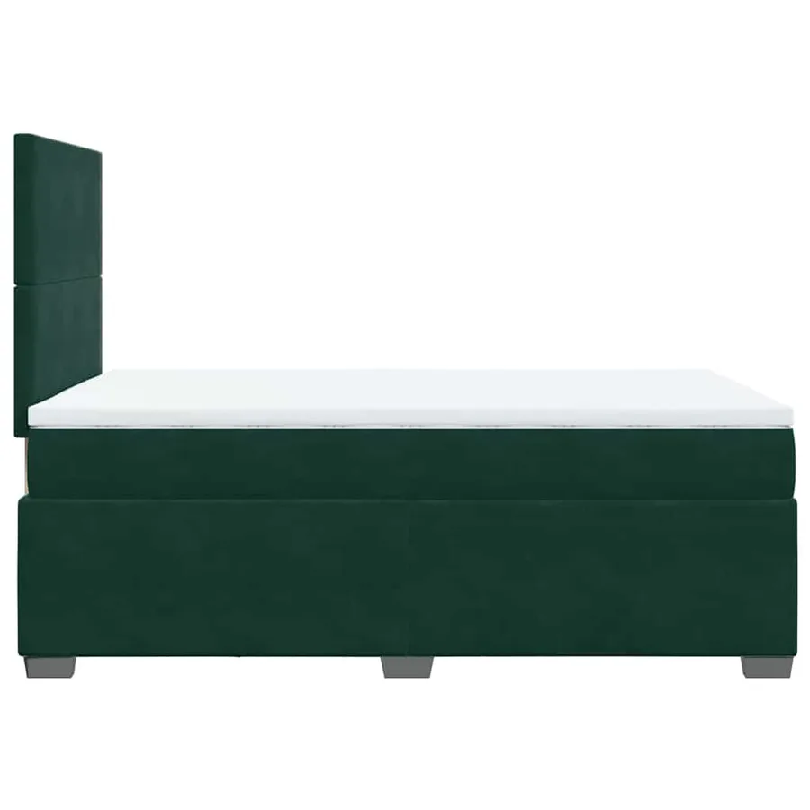 Sommier à lattes de lit et matelas Vert foncé 120x200cm Velours - 11