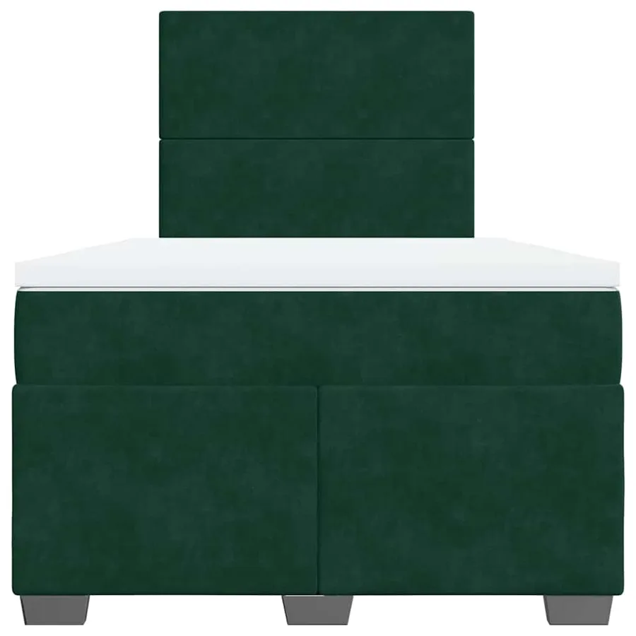 Sommier à lattes de lit et matelas Vert foncé 120x200cm Velours - 6