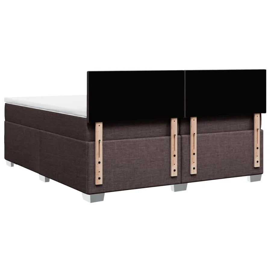 Sommier à lattes de lit avec matelas Marron foncé 200x200 cm - 12