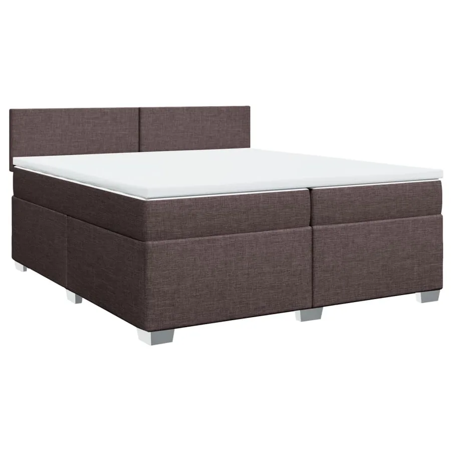 Sommier à lattes de lit avec matelas Marron foncé 200x200 cm - 3