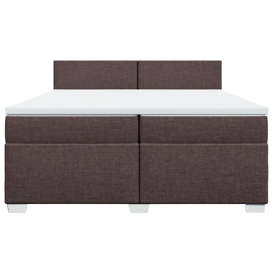 Sommier à lattes de lit avec matelas Marron foncé 200x200 cm - 6