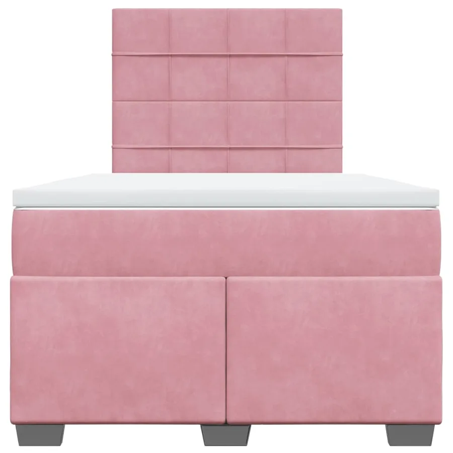 Sommier à lattes de lit avec matelas Rose 120x200 cm Velours - 6