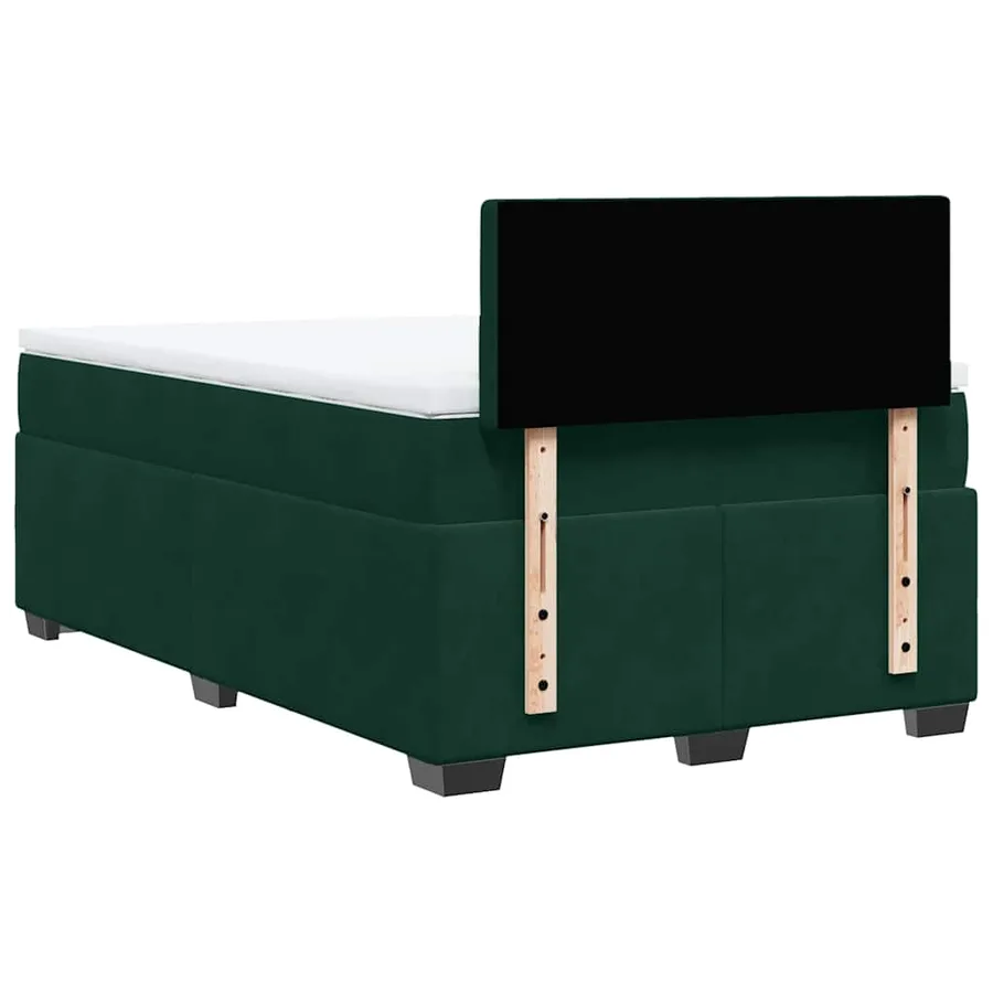 Sommier à lattes de lit et matelas Vert foncé 120x200cm Velours - 12
