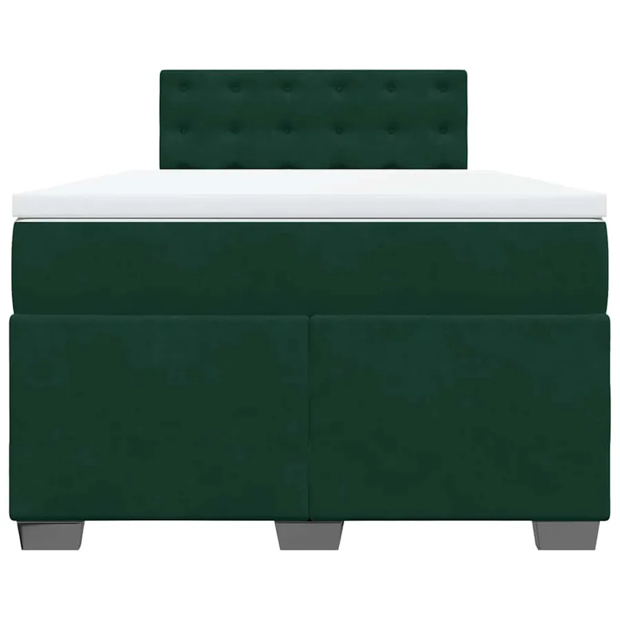 Sommier à lattes de lit et matelas Vert foncé 120x200cm Velours - 6