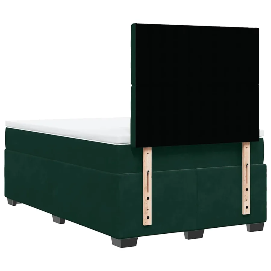 Sommier à lattes de lit et matelas Vert foncé 120x200cm Velours - 10