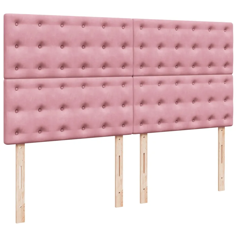 Sommier à lattes de lit avec matelas Rose 200x200 cm Velours - 7