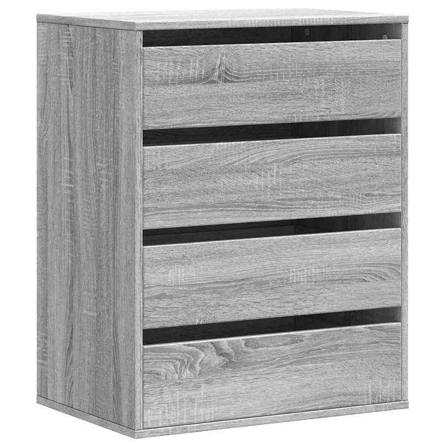 Commode d'angle sonoma gris 60x41x76 cm bois d'ingénierie - 2