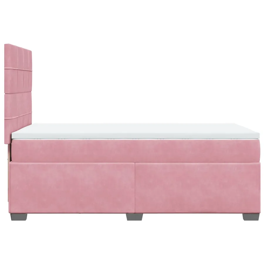 Sommier à lattes de lit avec matelas Rose 90x200 cm Velours - 9