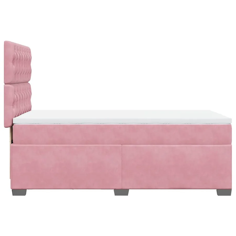 Sommier à lattes de lit avec matelas Rose 100x200 cm Velours - 12