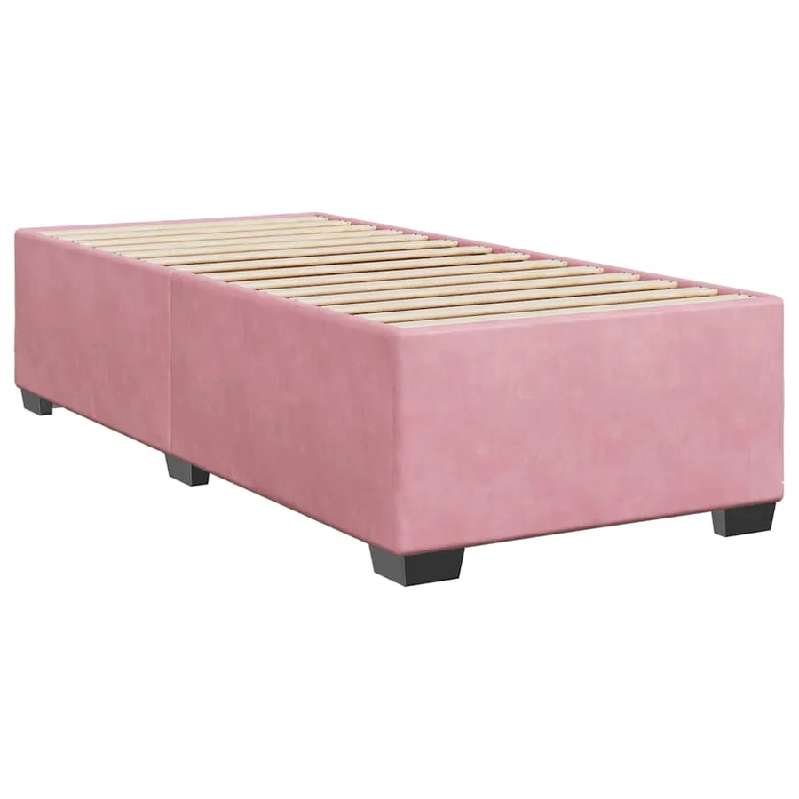 Sommier à lattes de lit avec matelas Rose 100x200 cm Velours - 9