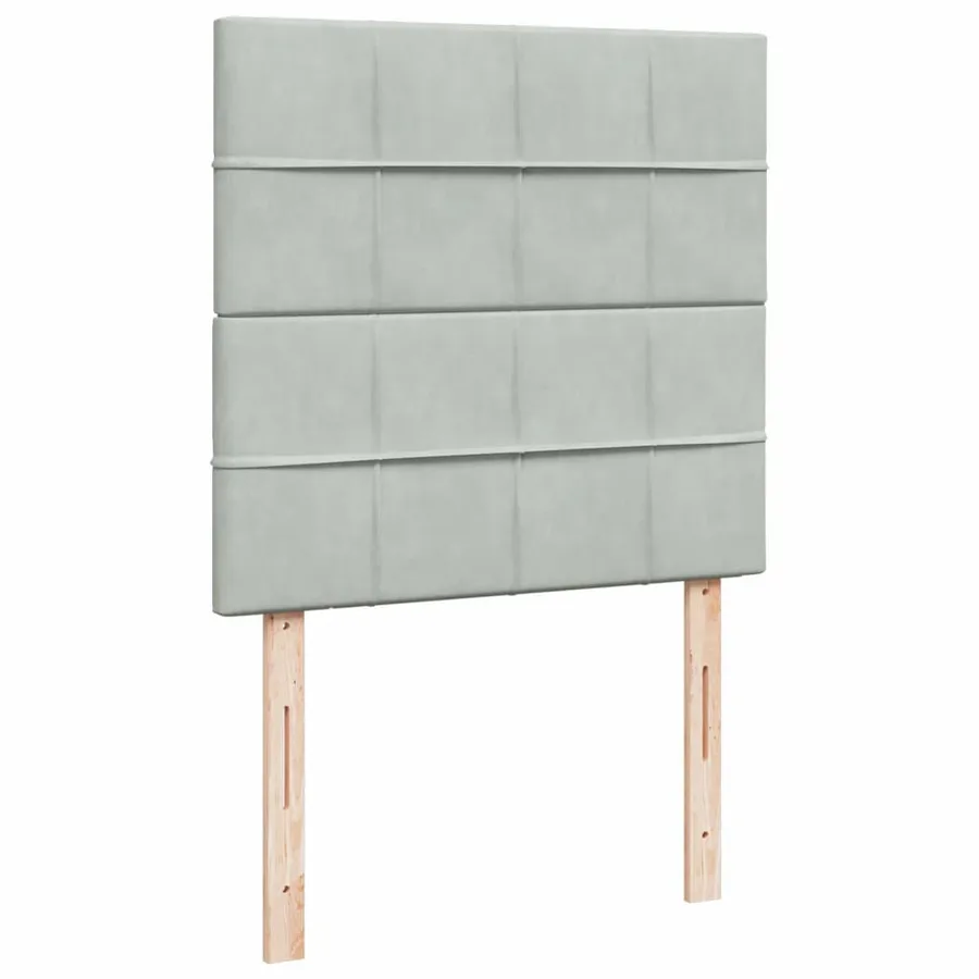 Sommier à lattes de lit et matelas Gris clair 100x200cm Velours - 8