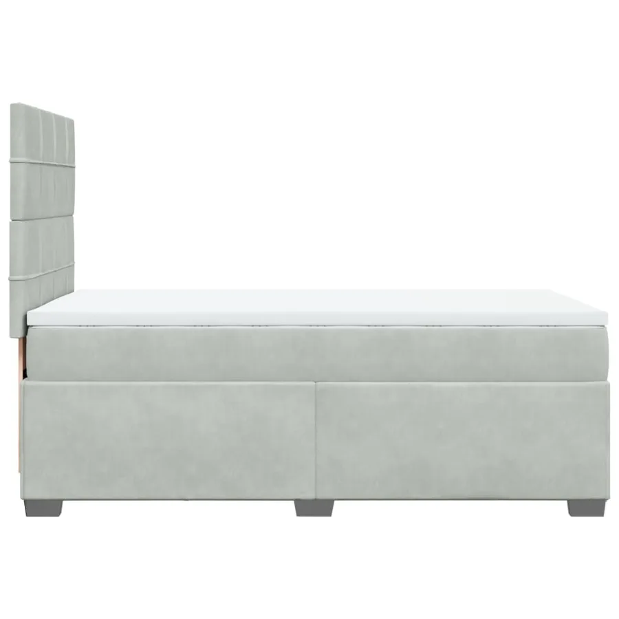 Sommier à lattes de lit et matelas Gris clair 100x200cm Velours - 9