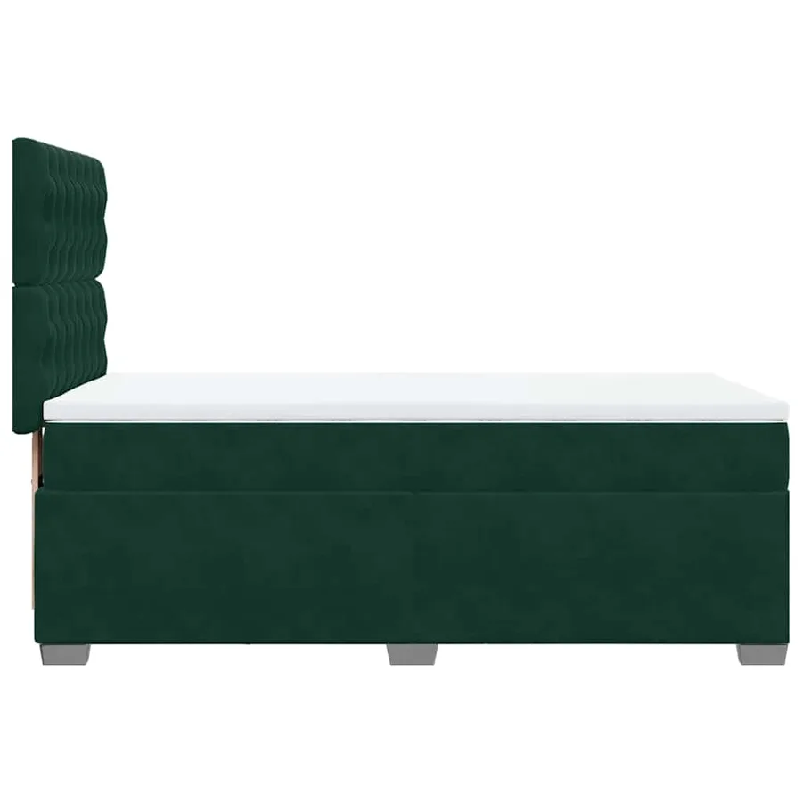 Sommier à lattes de lit avec matelas Vert foncé 100x200 cm - 9
