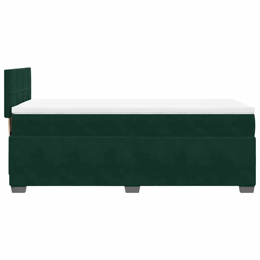 Sommier à lattes de lit avec matelas Vert foncé 100x200 cm - 9