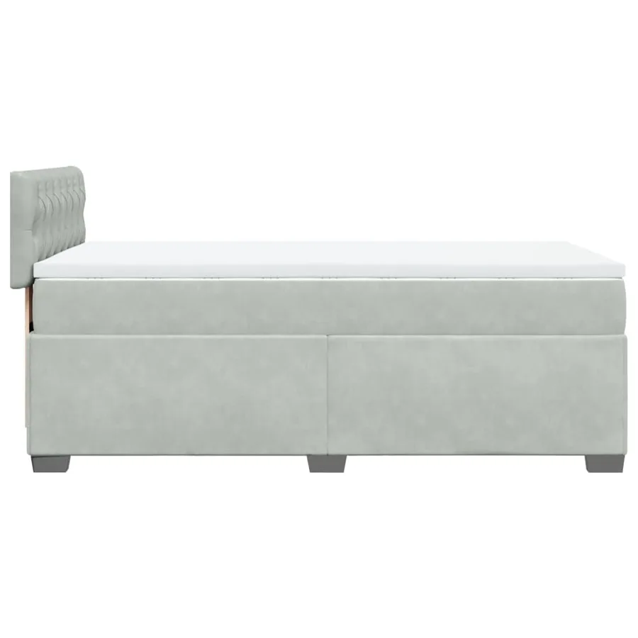 Sommier à lattes de lit et matelas Gris clair 100x200cm Velours - 9