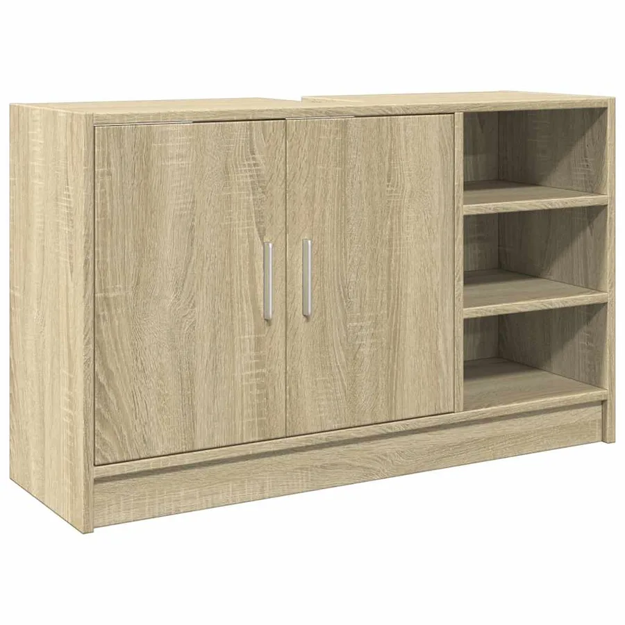 Armoire d'évier chêne sonoma 90x29x55 cm bois d'ingénierie - 2