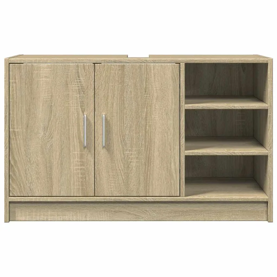 Armoire d'évier chêne sonoma 90x29x55 cm bois d'ingénierie - 4