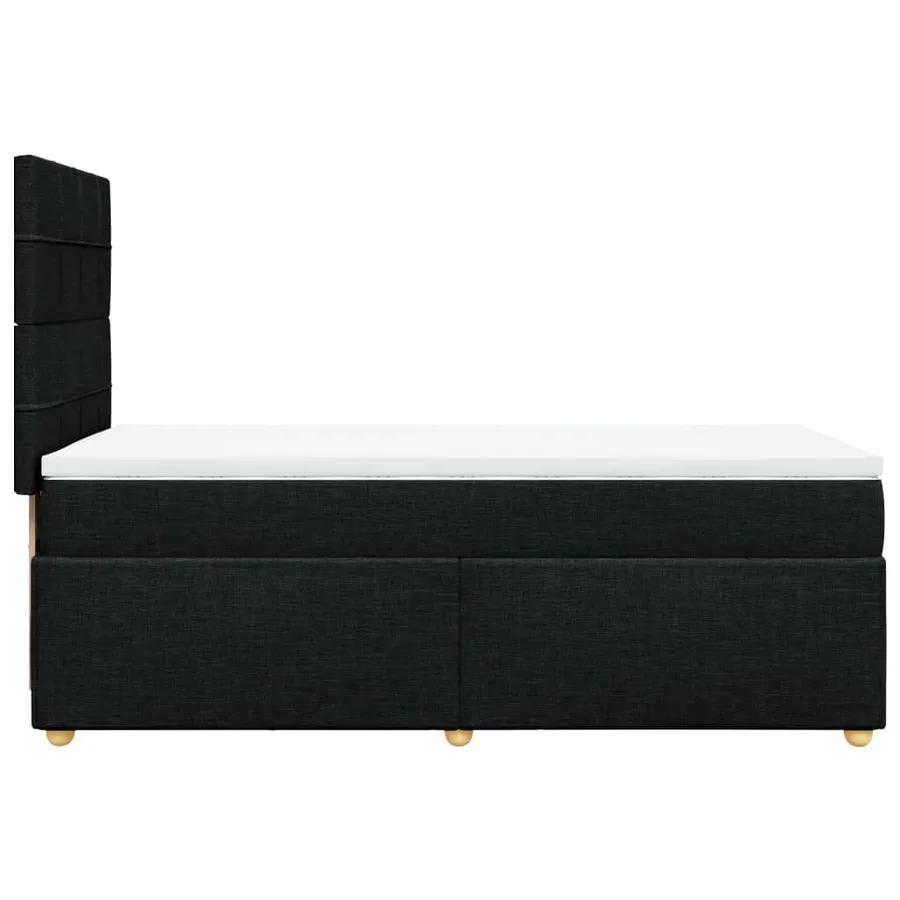 Sommier à lattes de lit et matelas Noir 80x200 cm Tissu - 5