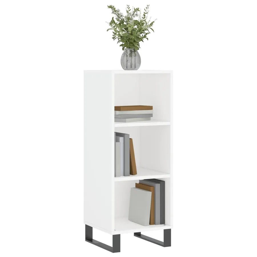 Buffet blanc 34,5x32,5x90 cm bois d'ingénierie - 3