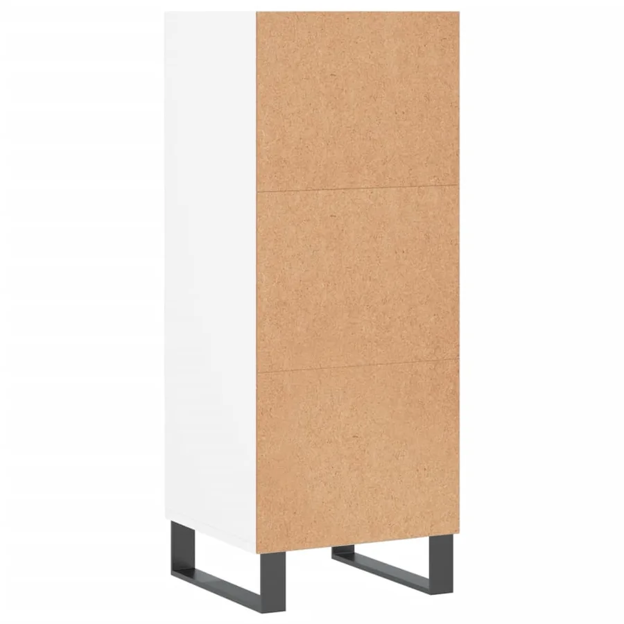 Buffet blanc 34,5x32,5x90 cm bois d'ingénierie - 6