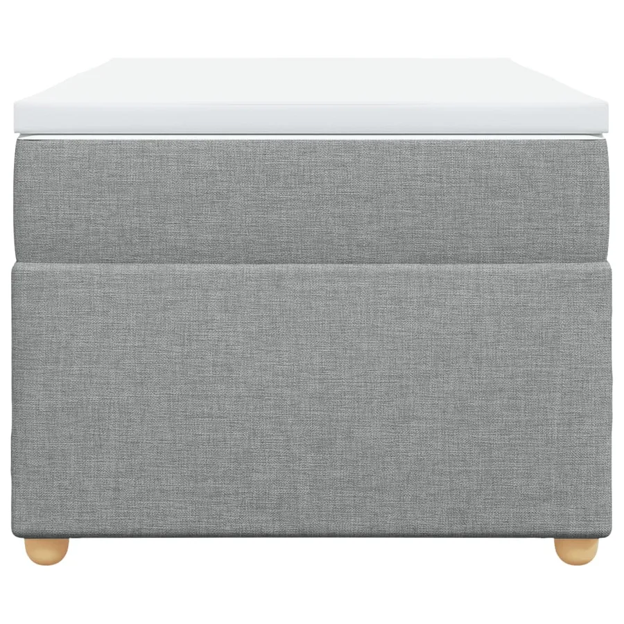Sommier à lattes de lit avec matelas gris clair 80x200 cm tissu - 4