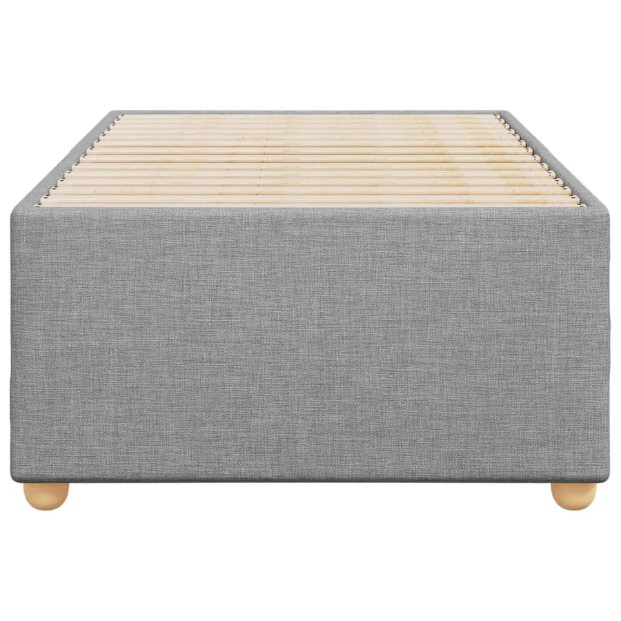 Cadre de lit sans matelas gris clair 80x200 cm tissu - 4