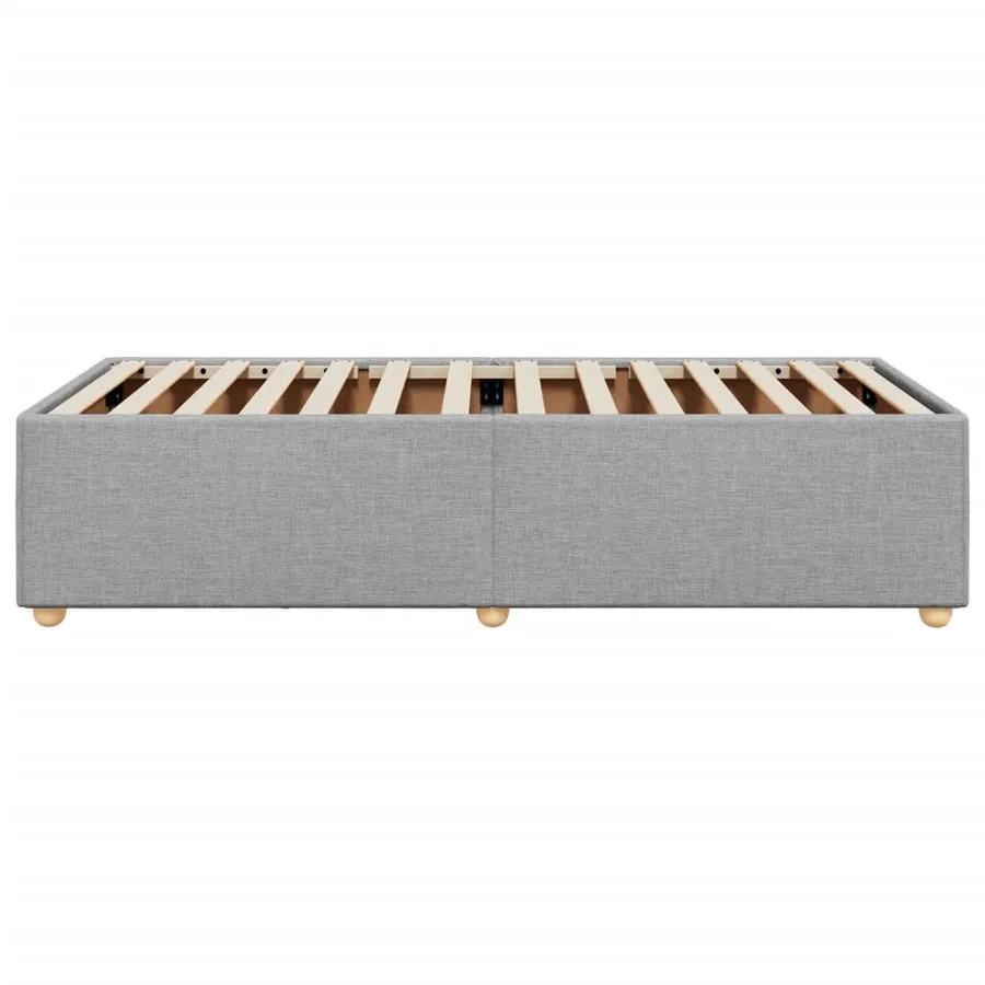 Cadre de lit sans matelas gris clair 80x200 cm tissu - 5
