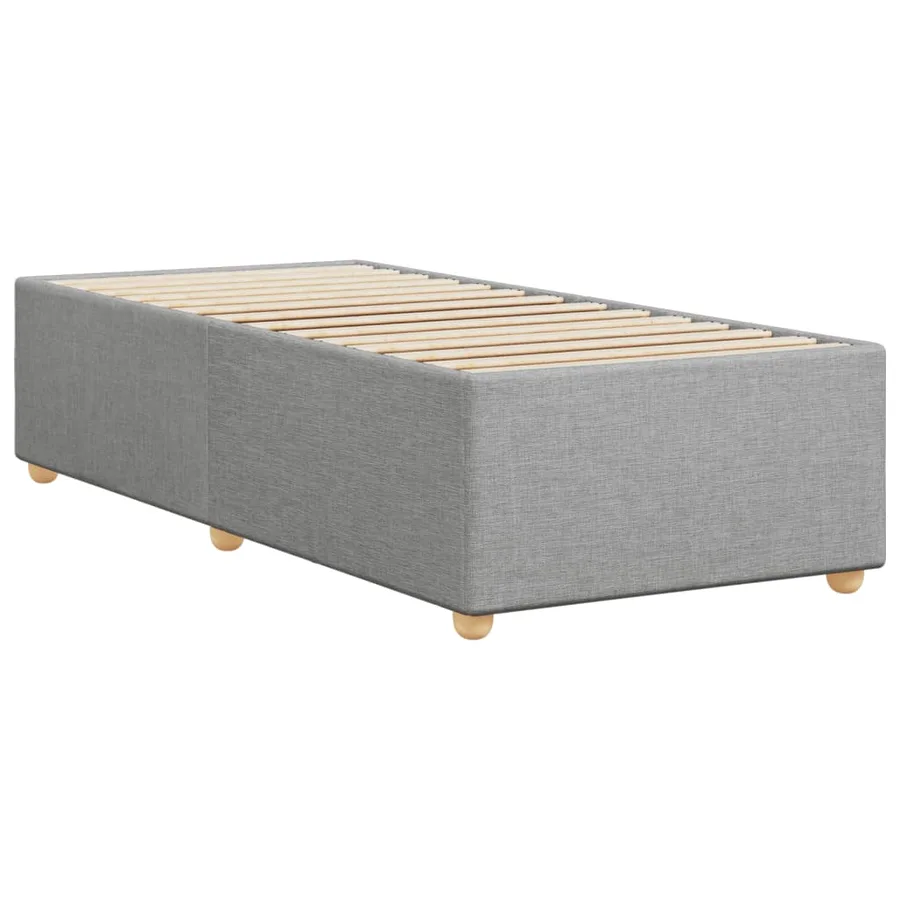 Cadre de lit sans matelas gris clair 80x200 cm tissu - 6