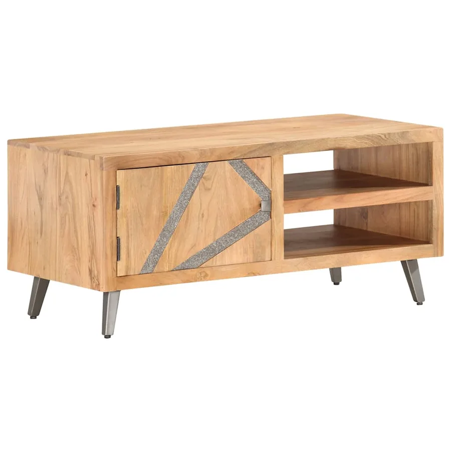Table basse 90x45x40 cm Bois d'acacia massif - 8