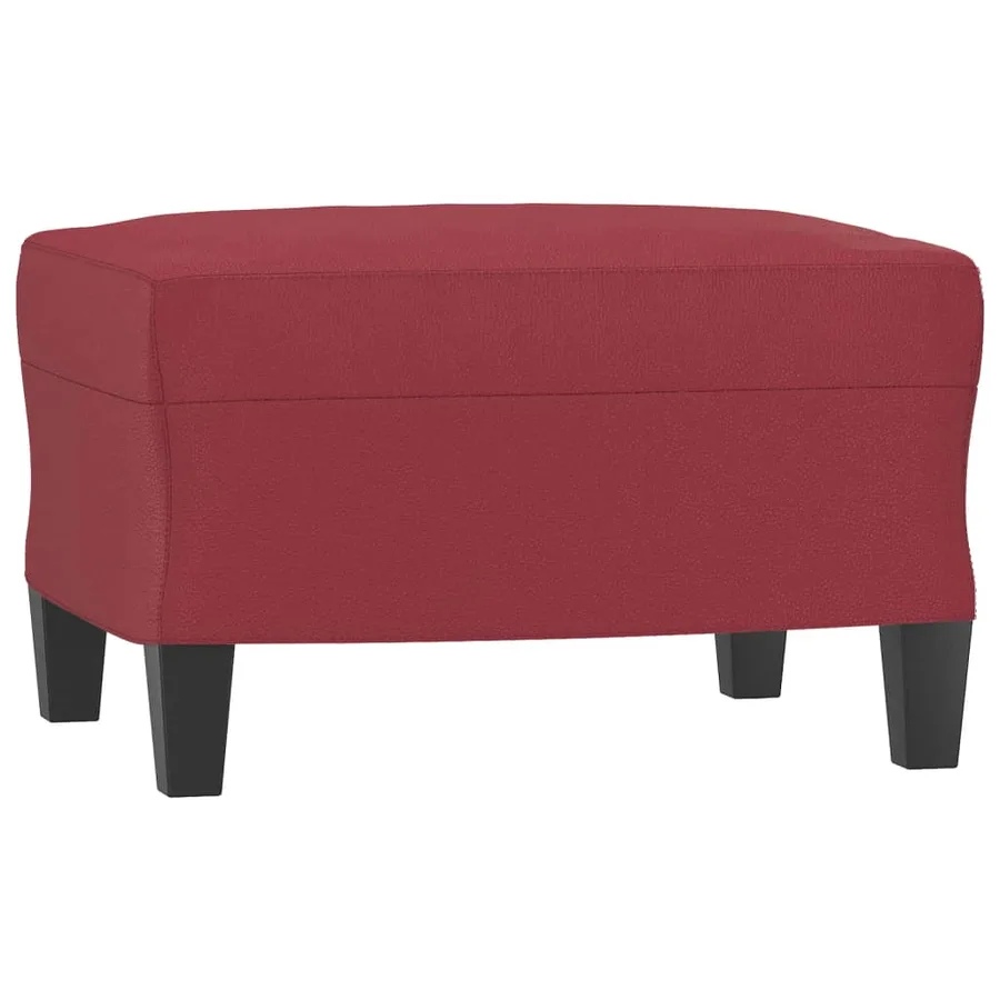 Ensemble de canapés 3 pcs et coussins Rouge bordeaux Similicuir - 7