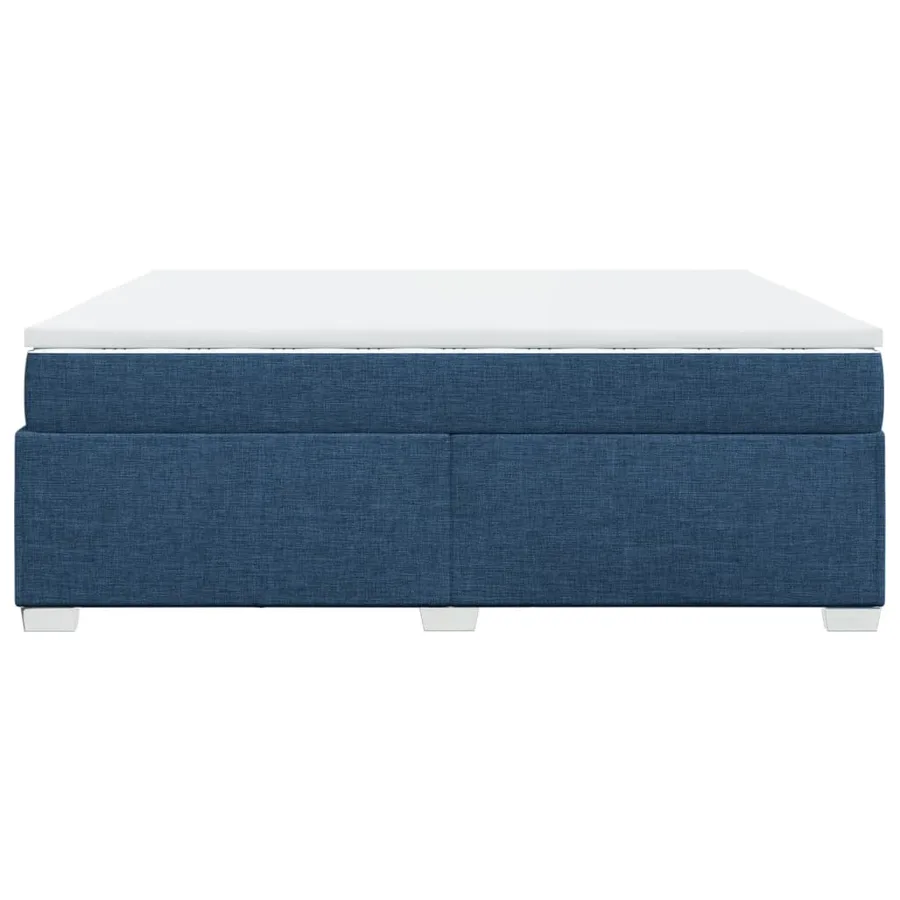 Sommier à lattes de lit avec matelas Bleu 200x200 cm Tissu - 8