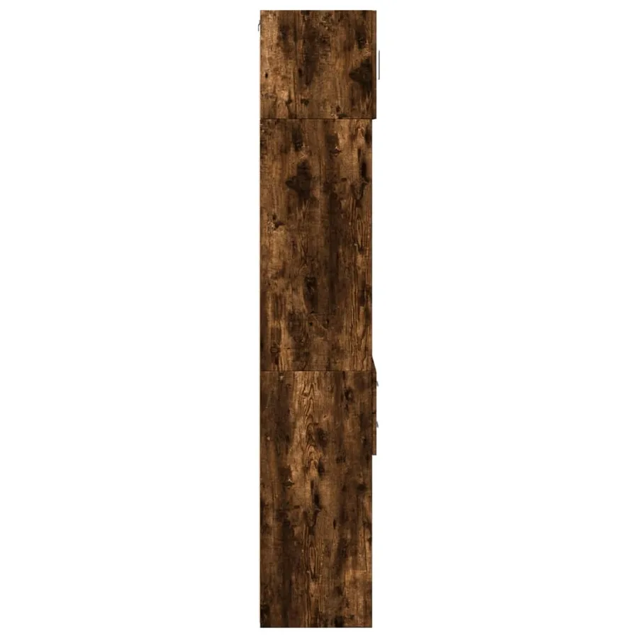 Armoire de rangement mince chêne fumé 40x42,5x225 cm - 7
